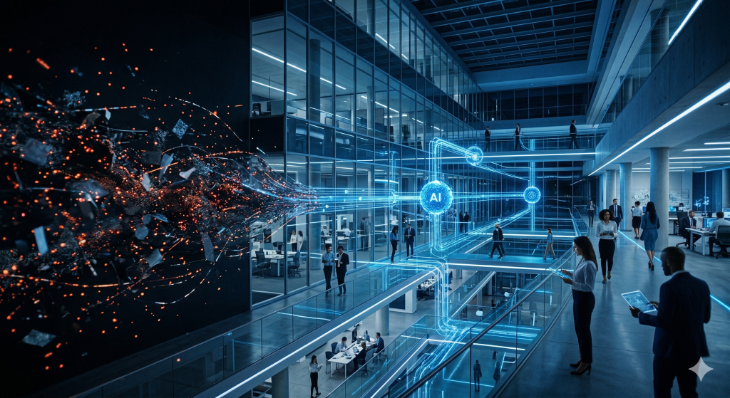 AX 컨설팅을 통해 AI 기반으로 조직 구조와 데이터 흐름이 연결되는 모습