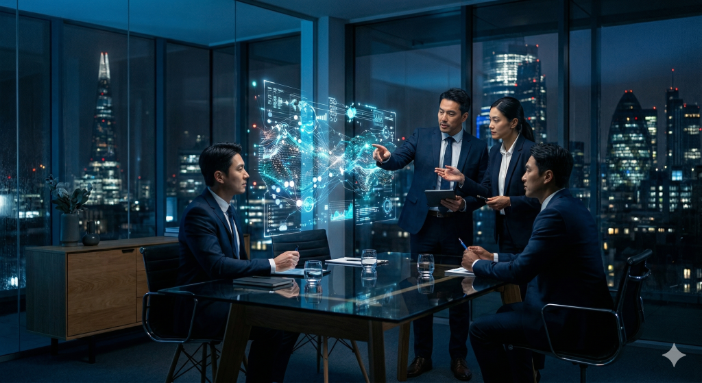 AI 기반 조직 설계를 위한 프리미엄 컨설팅 환경 이미지